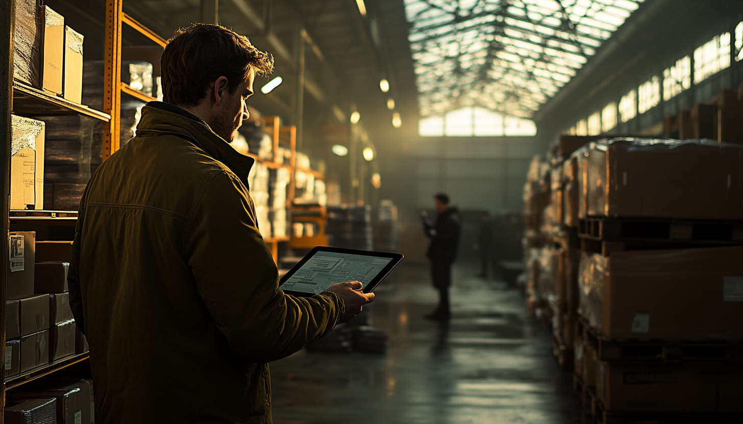 360broadband-img-warehouse A person checking stock in a warehouse.