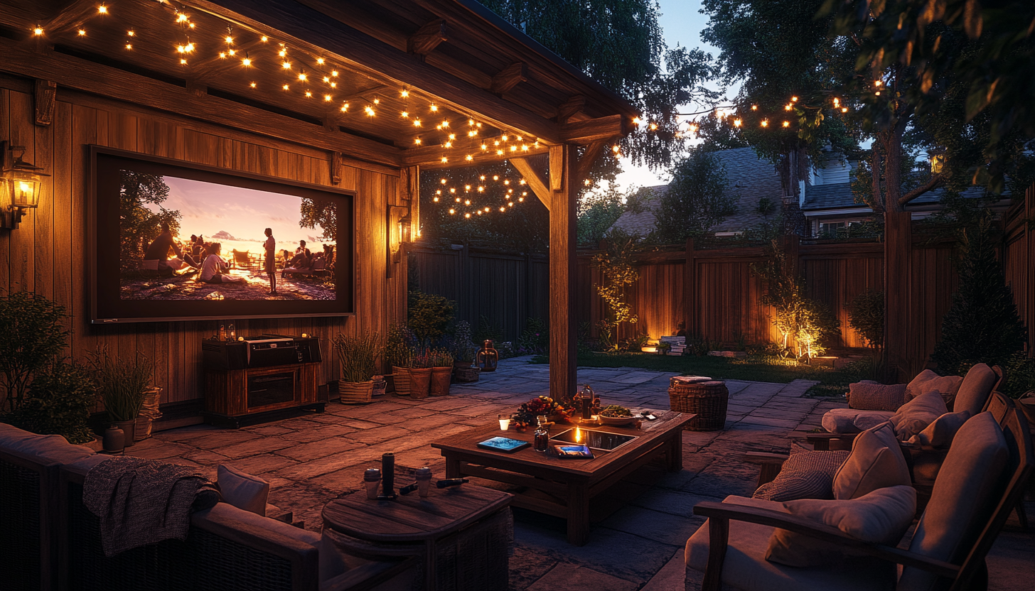 img - outdoor wifi - backyard movie night